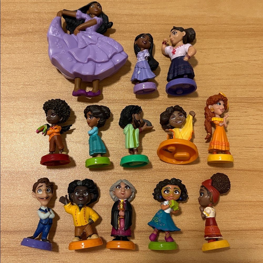 Bundle of 13 Character Figurines Set from Encanto movie.